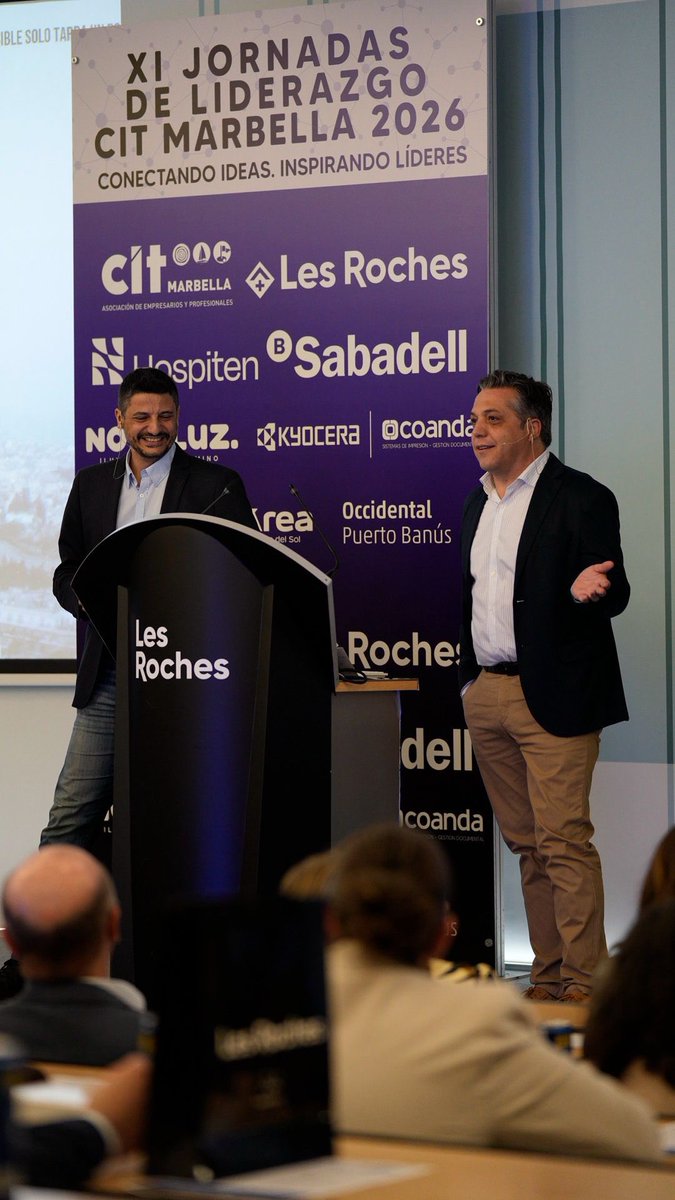 citmarbella's tweet image. Las historias que emocionan son las que conectan.

Así lo demostraron ayer Paco y José Carlos fundadores de  @saraofilms en su ponencia en las XI Jornadas de Liderazgo CIT Marbella en @lesroches_es 

#Storytelling #Marca #Liderazgo