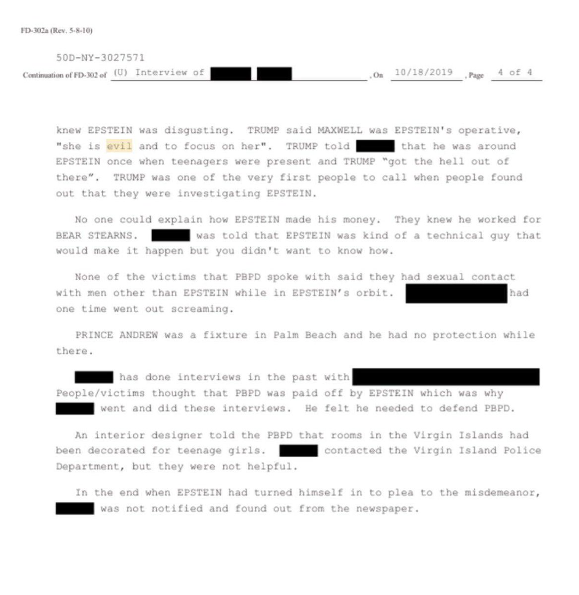 New court docs just came out confirming what we actual Epstein experts have been preaching the entire time.

Trump was not buddies with Epstein or Maxwell. In fact, Trump tried to help law enforcement go after Epstein in 2006.

The Left’s narrative was always a lie.

FOLLOW ME,