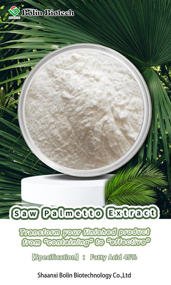 Bolinbiotech's tweet image. Premium Saw Palmetto 45%. 
Standardized fatty acids &amp;amp; phytosterols. 
Ideal for men's wellness &amp;amp; hair formulas. 
Customize potency &amp;amp; packaging. 
Your reliable partner. Inquire now! 
#B2B #SawPalmettoExtract #Recommended