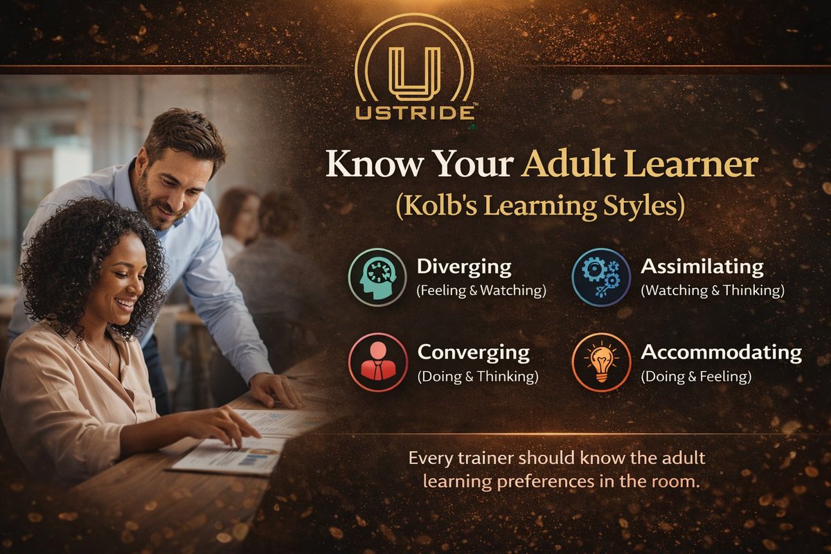 ustridetraining's tweet image. Most trainers deliver content.
Few create transformation.

#TrainTheTrainer #CorporateTraining #LearningAndDevelopment #LeadershipDevelopment #AdultLearning #InstructionalDesign #TrainerLife #HRCommunity #WorkplaceLearning #Ustride #elvinapinto