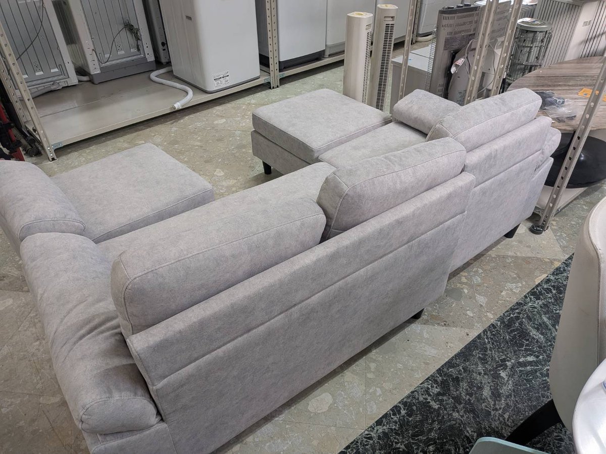 IKEA　イケア　3人掛けソファー　リサイクルショップ宮崎屋住吉店25.7.21 HYLTARP ヒルタルプ 3人掛けソファ 寝椅子付き、左, グランセル グレー