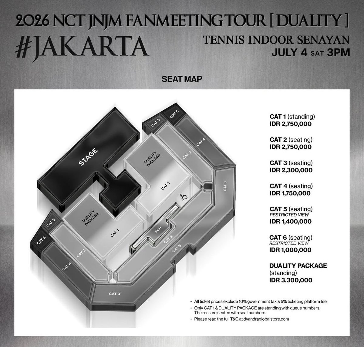 ⋆⋆Jastip Tiket: NCT JNJM FANMEET DUALITY⋆⋆

💰FEE: 350k
<<only cat 1-4, duality pack>>
bookslot: 25k

— 100% REFUND jika tidak dapat tiket
— Cicilan sampai H-1 tiketing
— Sampai tiket fisik
— Grup JASTIP
— Hanya open 20 slot

💌DM jika berminat!<rep first>