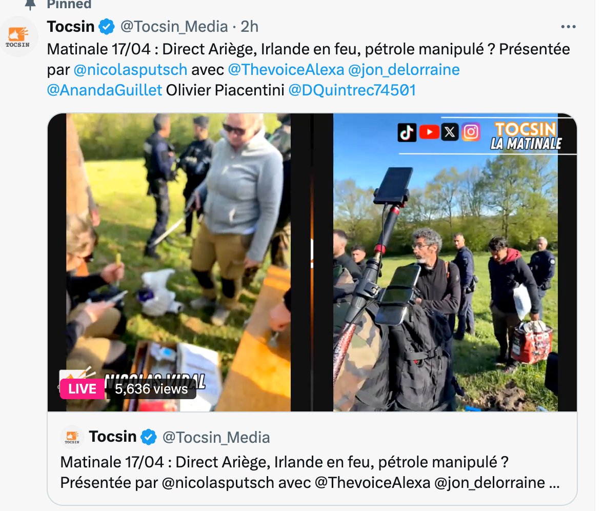 Beatrice_Rosen's tweet photo. Hallucinant ce qui se passe en Ariège.
Vaccination sans consentement de la fermière, de force, pour des vaches, avec déploiement de FDO et des vétérinaires avec des fusils à fléchettes de vax (!!!), sans vérif de la température adéquate de conservation du produit.
Ce pays devient fou. 
Bientôt ce genre de dispositif pour des gens ?
Ils ont suivi les conseils de Christophe Barbier et de LeChypre , ils ont "envoyé des brigades"pour chercher avec les dents" ?
On comprend mieux les mécanismes qui ont peu se mettre en place mentalement pendant Vichy... "les arrêtés prefectoraux, suivre les ordres, malgré tout bon sens etc etc... C'est fou. Et pendant ce temps là le pays a tant de vrais problèmes non règlés.