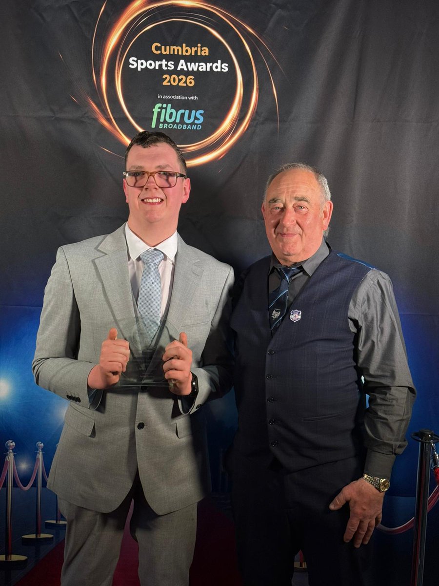 WorkingtonTown's tweet photo. 📣 We have some great news from the #cumbriasportsawards26

👏 Please join us in congratulating
𝗝𝗮𝗺𝗶𝗲 𝗛𝘂𝗺𝗲𝘀 who won 'Volunteer of the year'. He's been learning from with the best, so we knew he had a good chance! 

Well done Jamie! You are a credit to your family and we are so pleased for you. 

A fantastic achievement and a great night!

Congratulations to all the winners and nominees! 

Superbly presented by BBC Cumbria Mike Zeller and a slick and professional event all round, Energus Cumbria were great hosts!

Thank you to all involved. Let's hope we're back again in 2027!

UTT
@fibrusbroadband