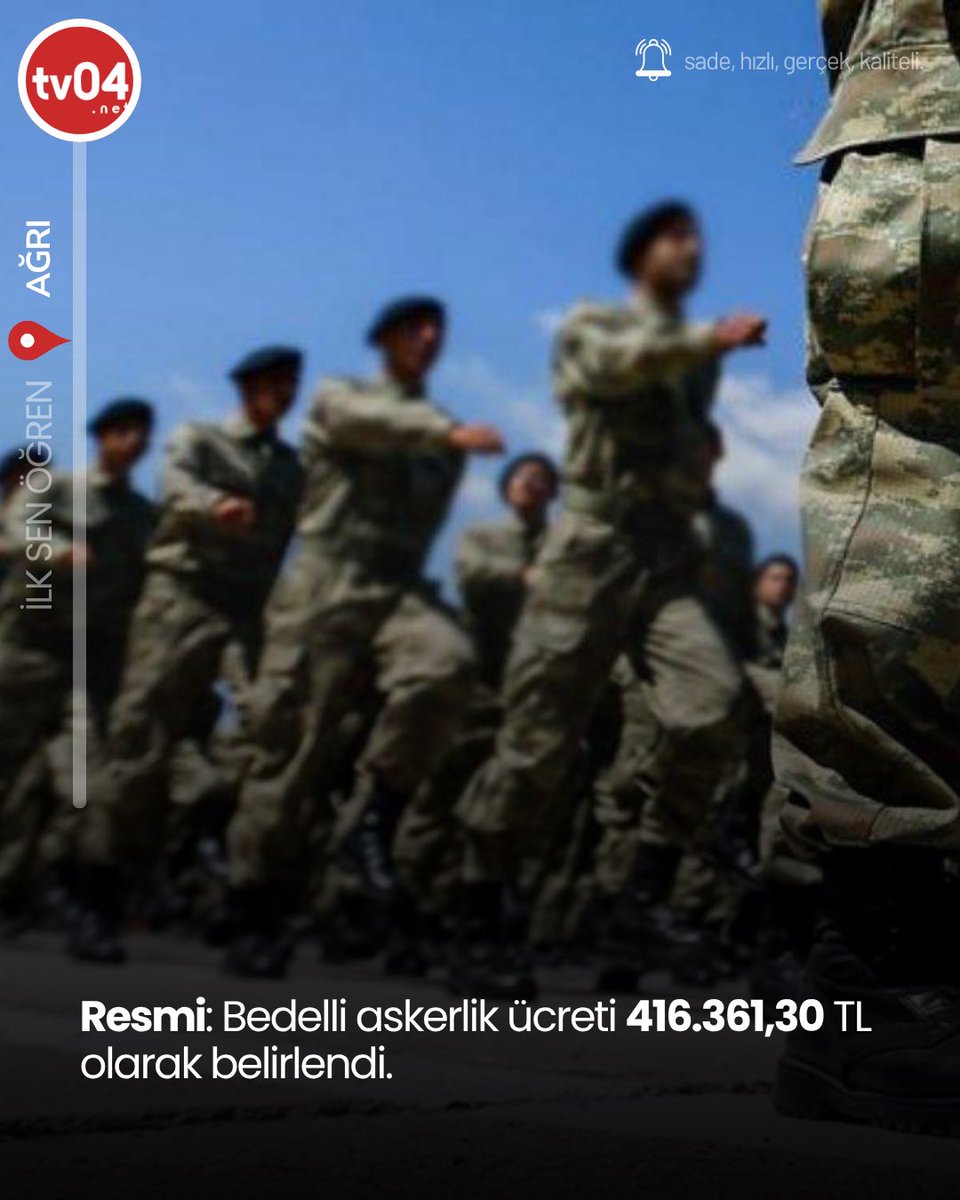 Bedelli askerliği 417.000 TL'ye yükselten düzenleme, Resmi Gazete'de yayınlanarak yürürlüğe girdi.