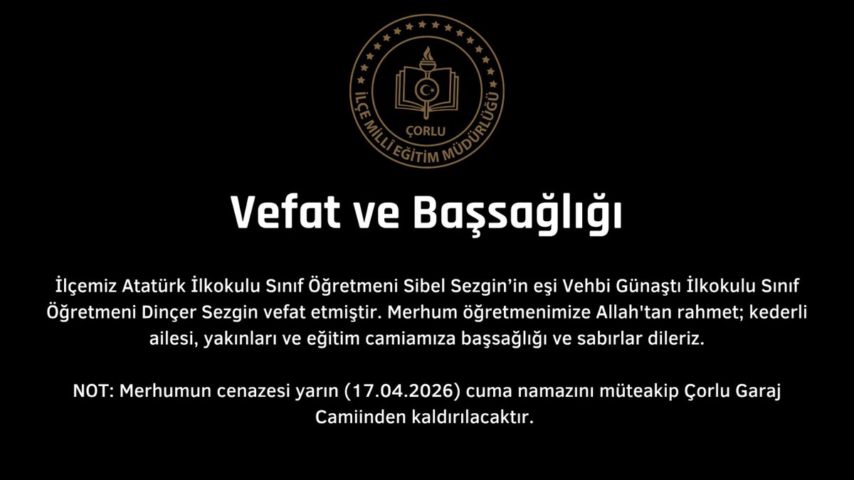 Çorlu Milli Eğitim Müdürlüğü tweet media