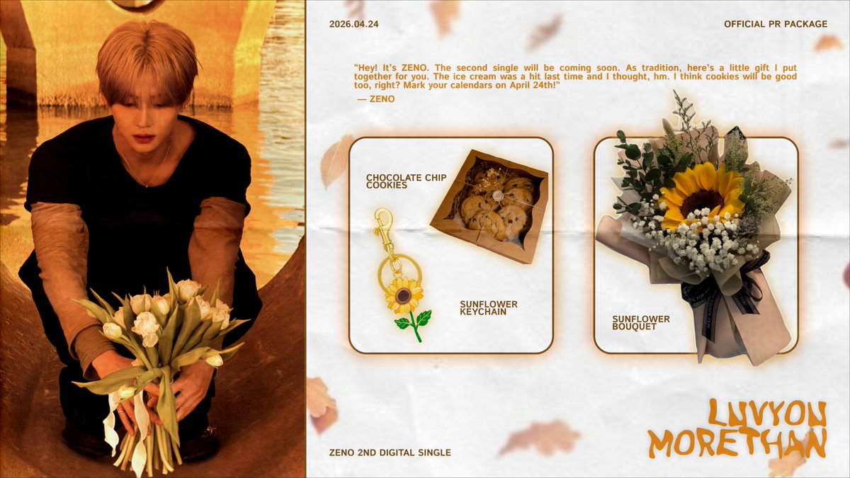 from ice cream to cookies?! and also sunflowers!!! i loveee the keychain, trust that i'll bring it anywhere i go! can't wait for your next single, zeno!!

#ZENO2ndSingle 
#LUVYOUMORETHAN 
#MADEINTHEO3 
<a href="/MADEINTHEO3/">ZENO</a>