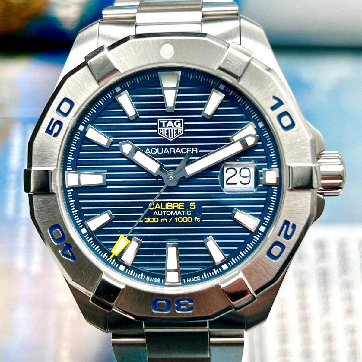 Fuquanmhgj's tweet image. #TAG Heuer# Series: Aquaracer Series Model: WAY2012.BA0927. Material: Stainless steel Crystal: Sapphire crystal Case back: Solid clasp: Folding clasp Case diameter: 43mm Movement type: Automatic mechanical movement