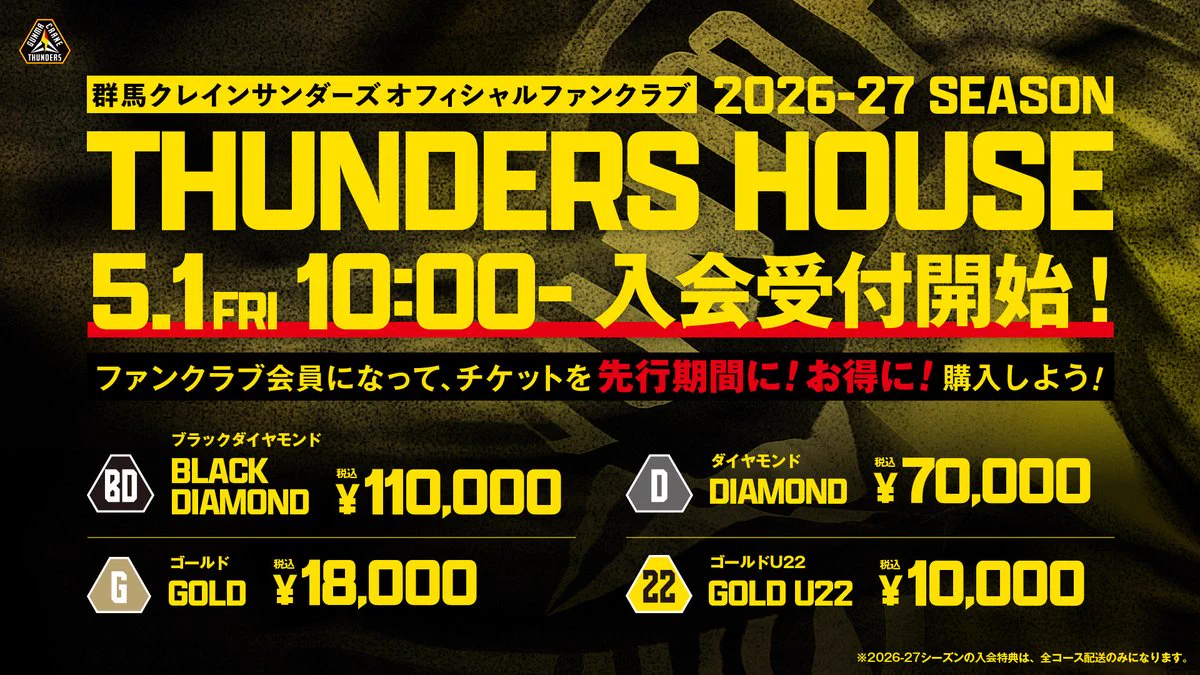 群馬クレインサンダーズ on X: 