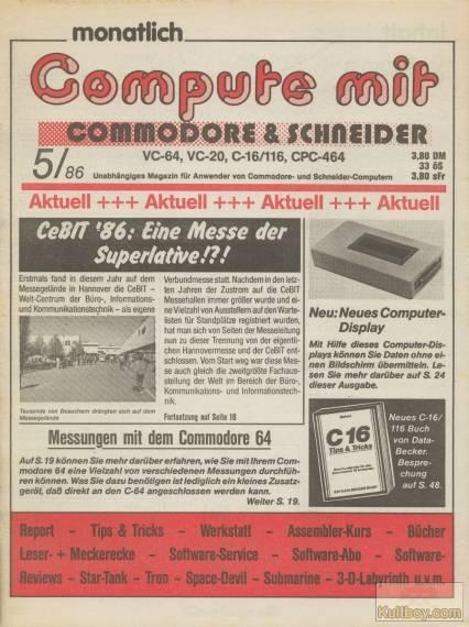 Retrojournal_de's tweet photo. 📰 „Compute mit“ 5/86 – bodenständig, aber voller Praxis!
CeBIT ’86, Messungen mit dem C64 & Tipps ohne Ende 🔧
Keine Hochglanz-Show, sondern echtes Anwender-Wissen.Genau das Heft, das man neben dem Rechner liegen hatte 💾
#C64 #CPC #RetroComputing #80sComputing https://t.co/IHUktrisT6