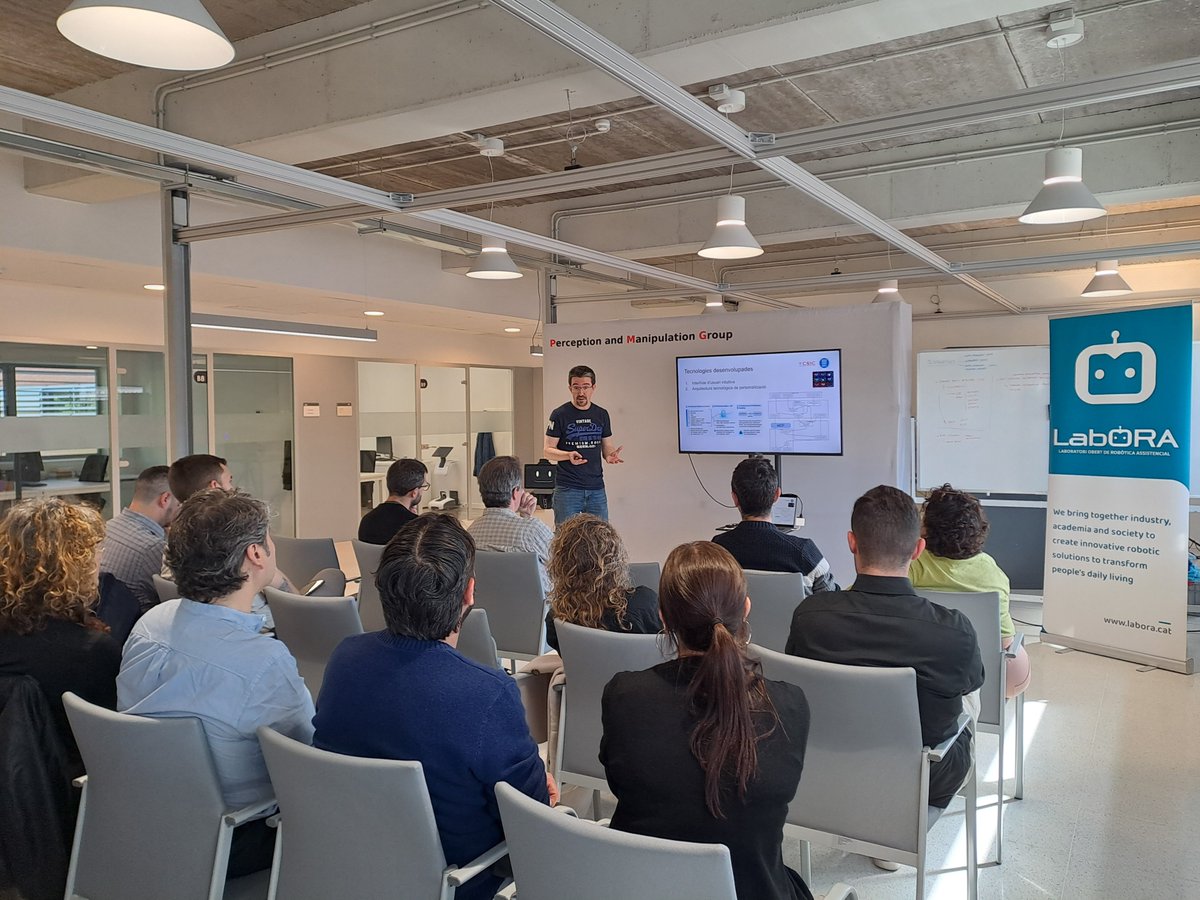 IRI_robotics's tweet image. 🤖 El projecte #ROBOCAT culmina amb èxit!

En Guillem Alenyà (@_guillem_) i en Cristian Barrué (@cbarrue) han liderat la contribució de l’IRI (@CSIC- UPC), centrada en el desenvolupament d’una interfície més intuïtiva i adaptada a l'usuari

#RETECH