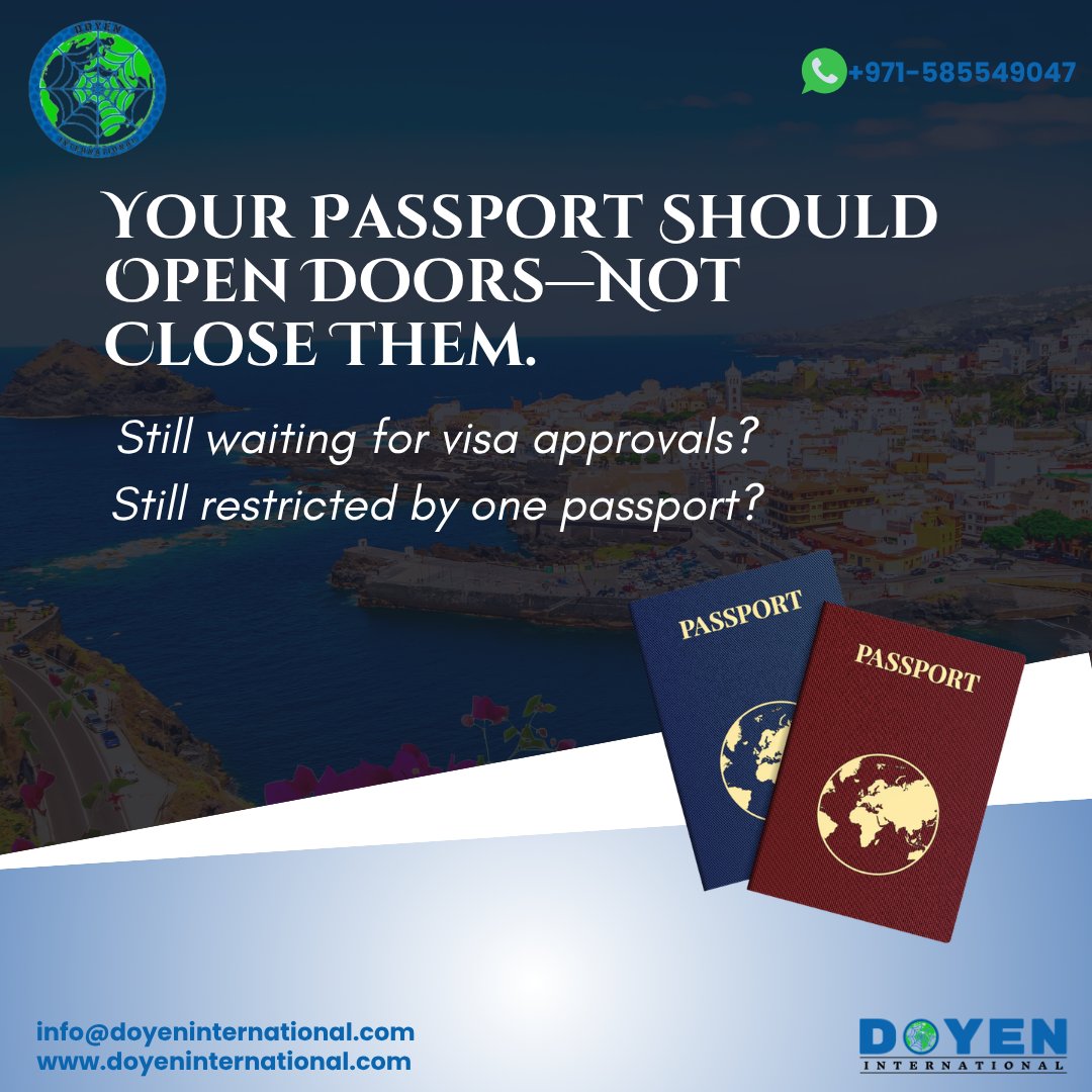 Doyen_Intl's tweet image. You can live a borderless lifestyle if you obtain second citizenship through Dominica, Saint Lucia, Saint kitts and Nevis, Antigua and Barbuda and Grenada.
 
Go anywhere you want.
Travel the world.
Think creatively.
#SecondPassport #GlobalMobility #CitizenshipByInvestment