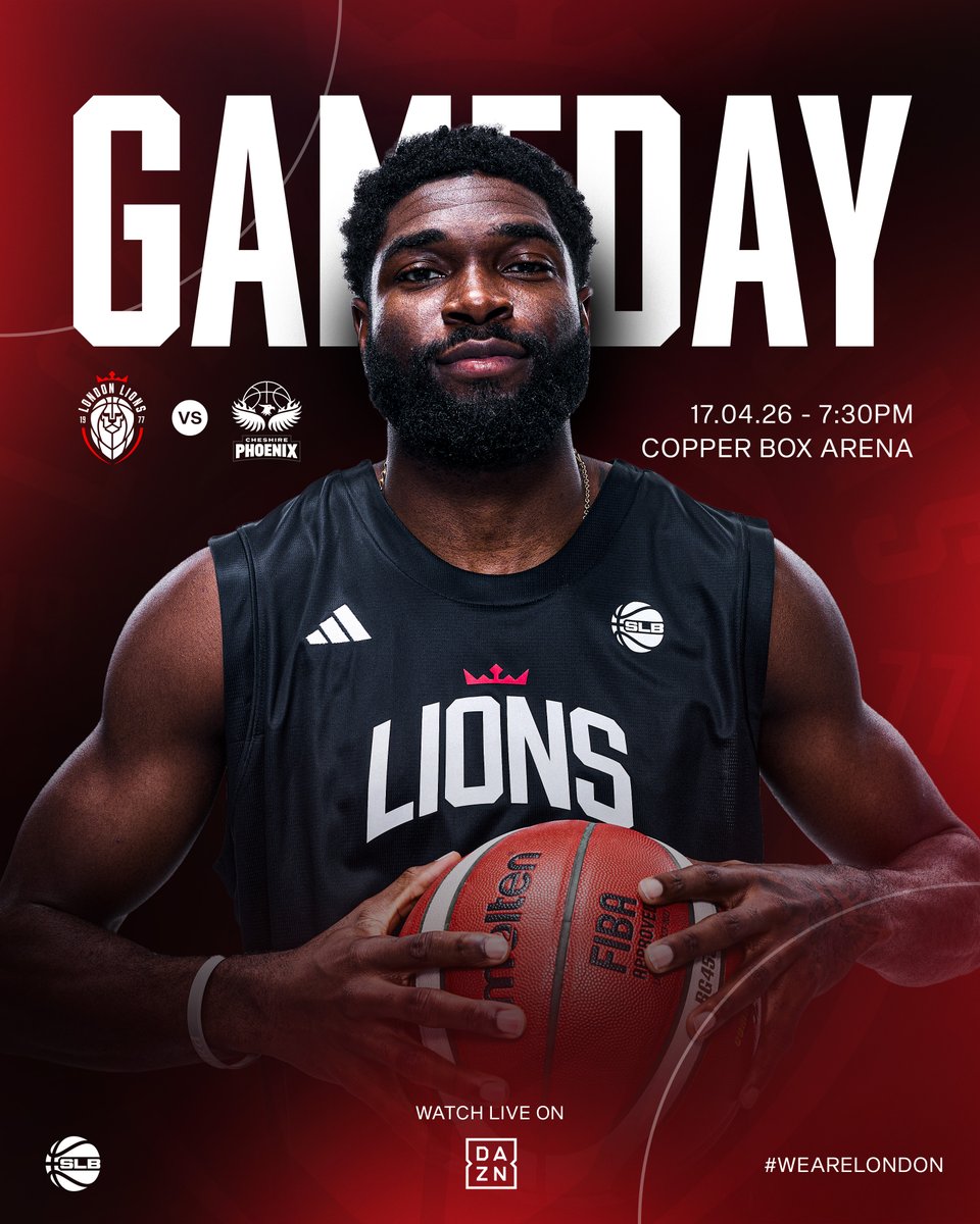 LondonLions's tweet image. TOP OF THE TABLE CLASH AT THE BOX! ⚔😤

🆚 Cheshire Phoenix
📅 Friday 17th April
⏰ 7:30pm tip-off
📍Copper Box Arena

#LondonLions #WeAreLondon
