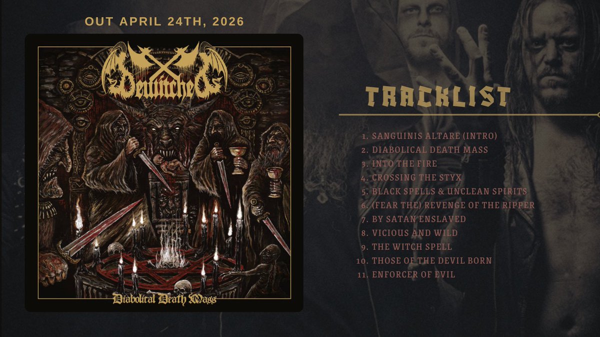 Defstar666's tweet image. 🔜 BEWITCHED - Diabolical Death Mass

🗓️April 24, 2026
🏷️Osmose Productions
osmoseproductions.bandcamp.com/album/diabolic…

#Bewitched #swedish #thrashblack