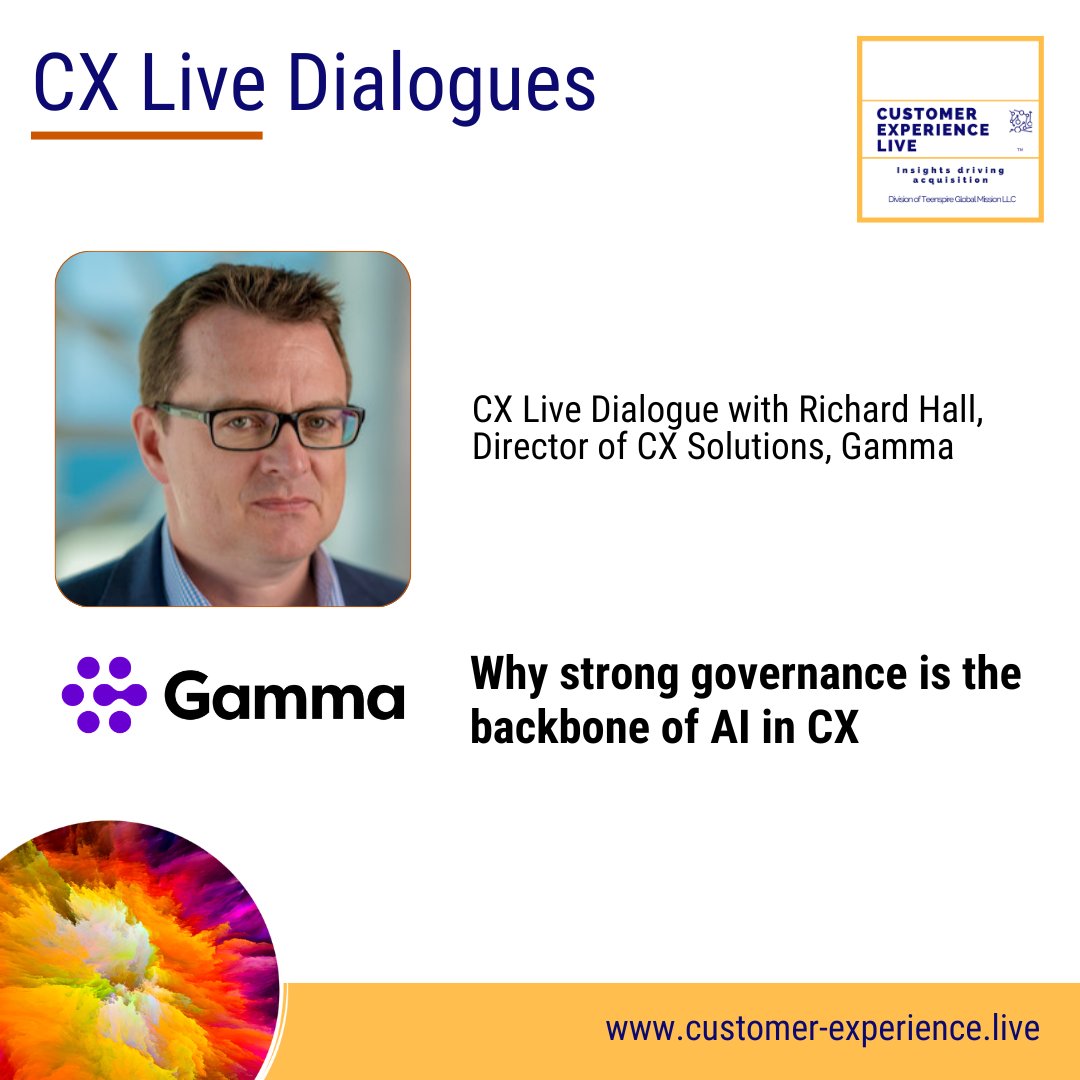CXLiveTweets's tweet image. We recently spoke with Richard Hall, Director of CX Solutions at @gamma_uk, to unpack why governance is becoming the defining factor in successful AI-led CX strategies.

Watch the full interview: customer-experience.live/dialogues

#CXLive #TheExperienceShow #CXLiveTweets #Gamma