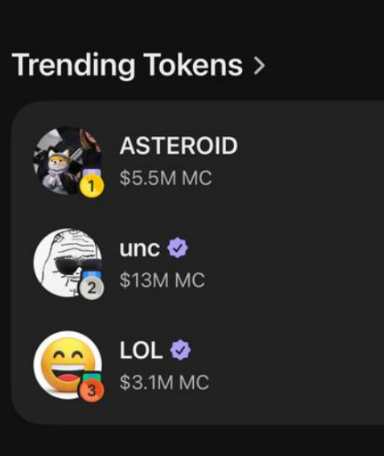 lolonsollol's tweet photo. $LOL trending even on dips on @phantom 😂 

that’s real attention → LOL 😂 https://t.co/VJEcjaTKqI
