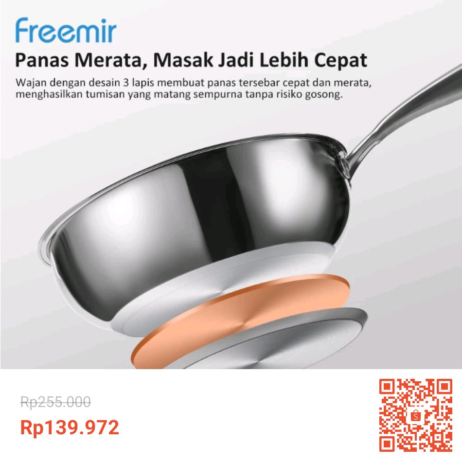 indriwhinputri's tweet photo. Udah baca kan penelitian kalo pemakaian teflon bisa jadi pemicu kanker? serem bgt booond.. mending pada ganti deh alat masak pakai yg bahan Stainless steel, tp pastiin jg steelnya bukan yg abal2, coba cek bund mantep ni wajannya cm 100ribuan aja 🫣

https://t.co/lI6MmI7Vzg https://t.co/RuglJP55PY