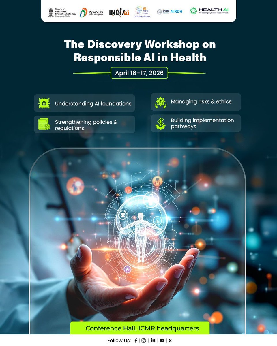 AIRNewsHindi's tweet image. IndiaAI मिशन ने IndiaAI स्टार्टअप्स ग्लोबल एक्सेलरेशन प्रोग्राम के दूसरे बैच के लिए 10 अत्याधुनिक भारतीय AI स्टार्टअप्स के चयन की घोषणा की है।

#ResponsibleAI #AIforHealth #DigitalHealth #IndiaAI #IndiaAI #DigitalIndia
@OfficialINDIAai

@GoI_MeitY