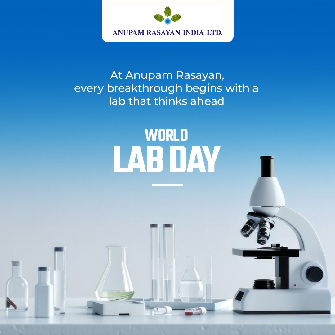 This World Lab Day, we celebrate the dedication, expertise, and relentless curiosity of the teams that transform ideas into meaningful outcomes.

#WorldLabDay #AnupamRasayan