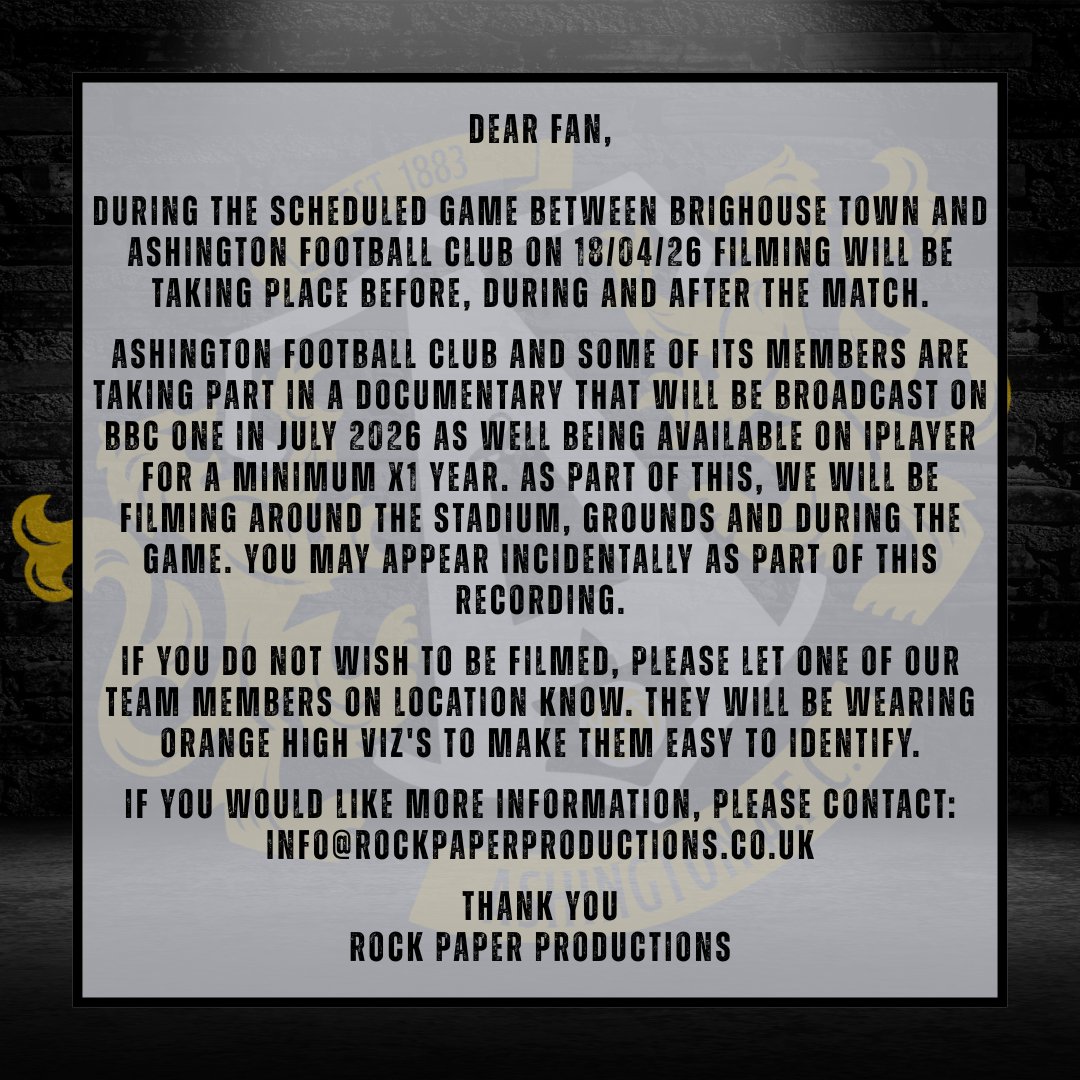 Ashington AFC tweet media