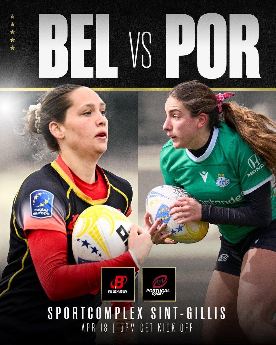rugby_europe's tweet photo. π§πͺvπ΅πΉ | Portugal travel to Belgium for the last match in the #WREC26.
πΊ Watch live on https://t.co/lQ3qnMUZ6M https://t.co/MOcH7XOFl9