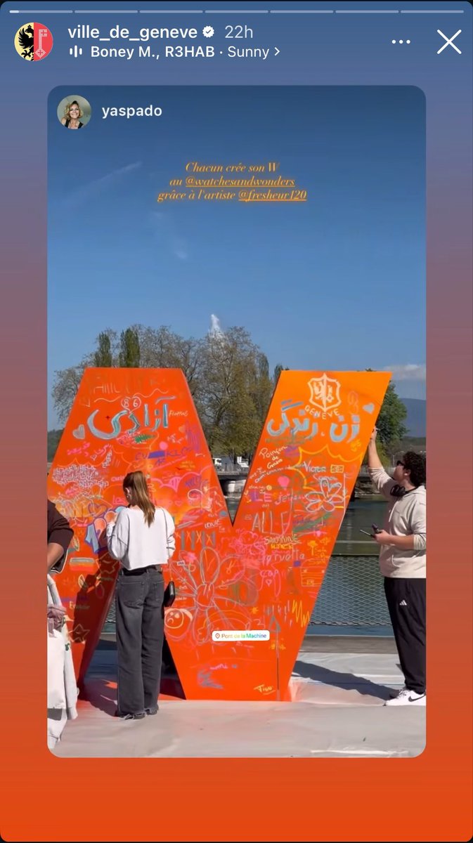 استوری رندوم از ایونتی در شهر ژنو. زن زندگی آزادی تا ابد.