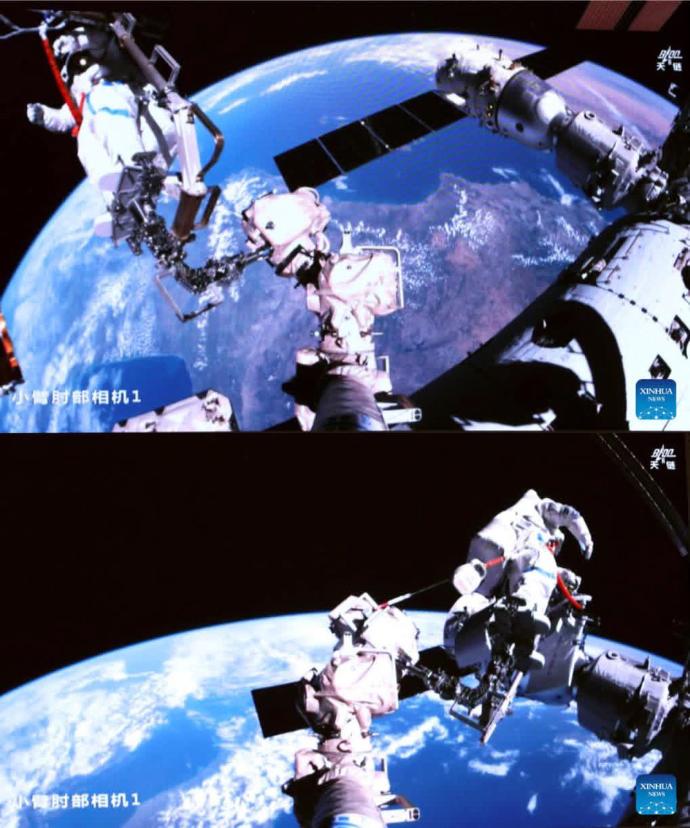 ShanghaiEye's tweet image. 🇨🇳👨‍🚀 The #Shenzhou21 crew aboard China's orbiting space station completed their mission's third series of extravehicular activities on Friday, according to the China Manned Space Agency. 
#ChinaSpace
