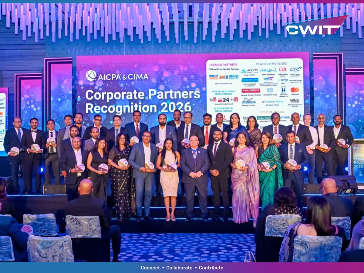 Honoured to be recognized as a Corporate Platinum Partner at the CIMA President’s Reception. Our partnership with CIMA reflects shared values of integrity, governance, and ethics-core to CWIT’s commitment to responsible business. 

#CIMA #CWIT #PortOfColombo #APSEZ #JKH #SLPA