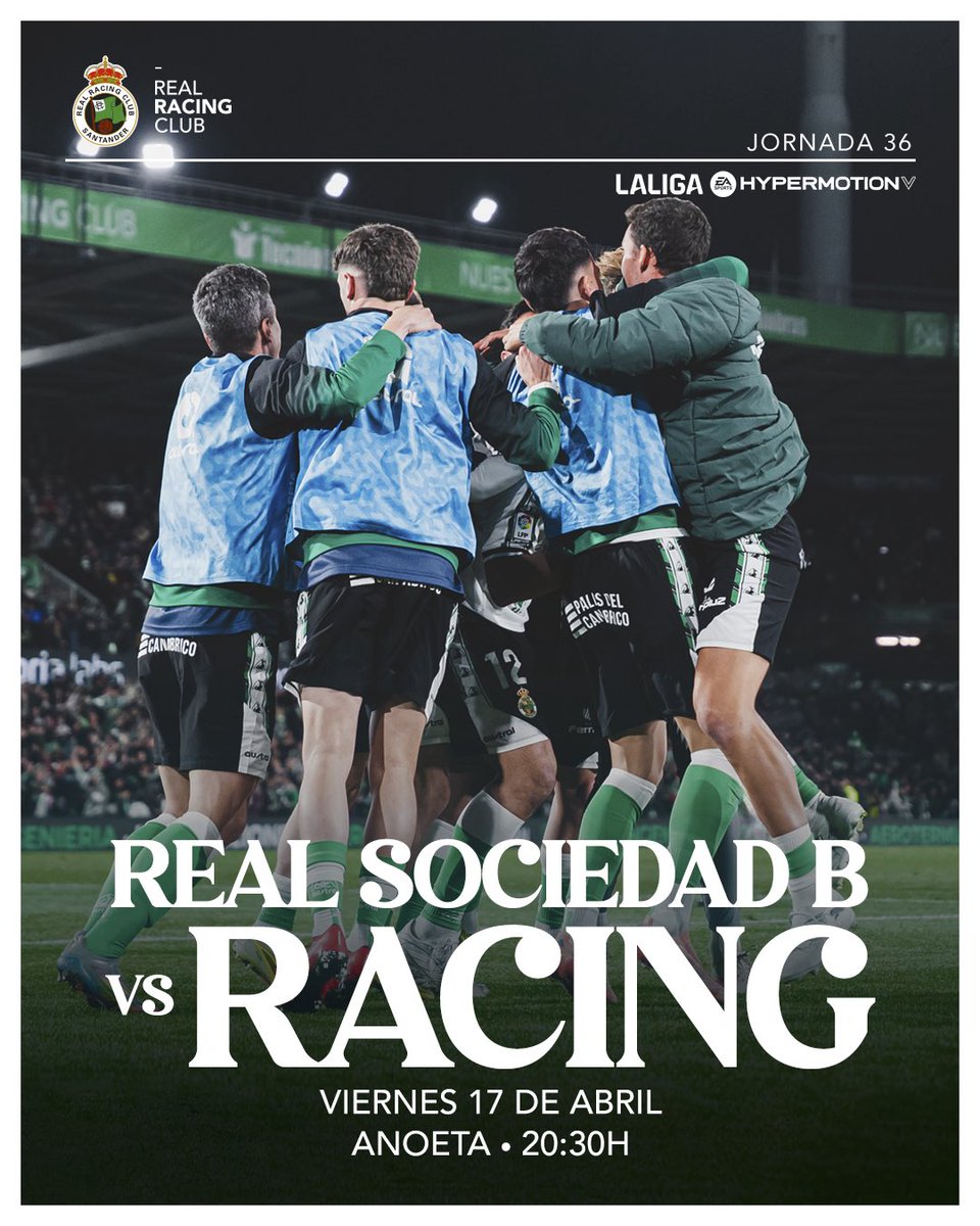 ⚔️ ¡Buenos días, racinguistas! #MatchDay

🆚 <a href="/RSZubieta_/">RS Zubieta</a> 
⏱️ 20:30 horas
🏟️ Anoeta
📺 LaLiga Hypermotion TV

#RealSociedadBRacing #LaLigaHypermotion