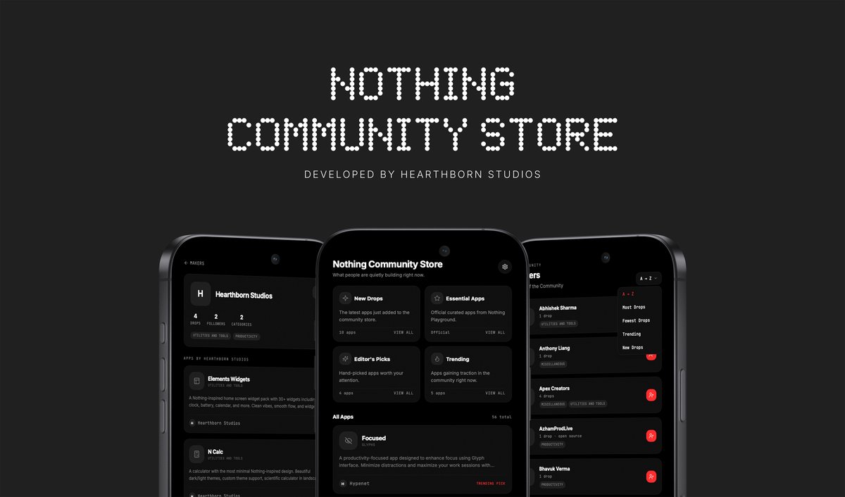 AliFakhruddin13's tweet image. Introducing: The @nothing Community App Store. The one app for all the passionate developers and community fans.

Check it out here: nothing.community/d/56006-new-la… 

#nothing #nothingcommunity #appstore