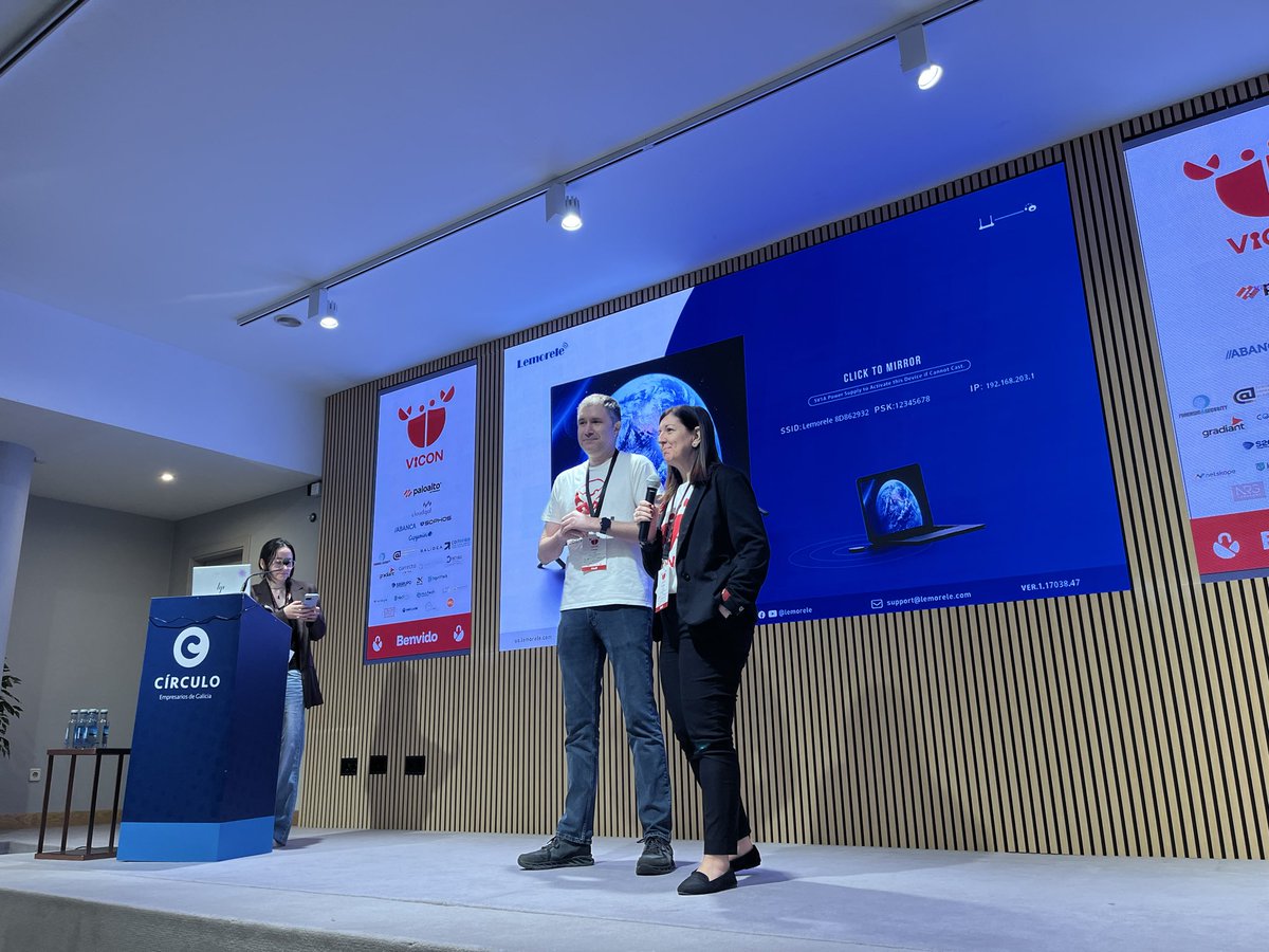 cadirneca's tweet photo. Empieza #ViCON2026 con la ponencia de Celia Melendi sobre detección de contenido audiovisual modificado!! #Vigo #Ciberseguridad https://t.co/f3uKb0Hia8