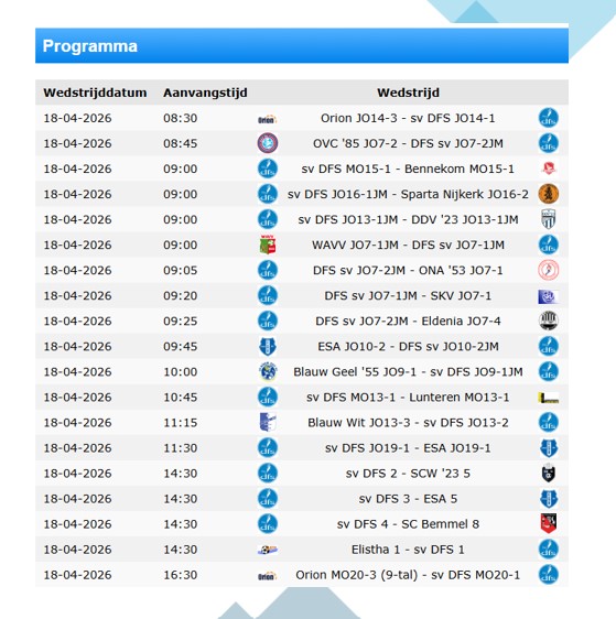 sv DFS Voetbal tweet media