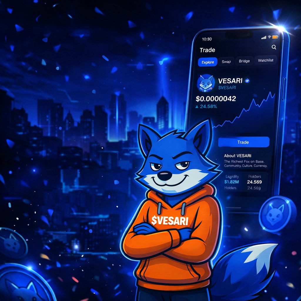 Vesarithefox's tweet photo. Good day #VESARIARMY 🦊🔥

We’ve got BIG news — and this one hits different.

After all the grinding, building, and believing… the richest fox on Base is now officially listed on the Base app for easy trading. 🚀

This is a major milestone for $VESARI — and we’re just getting started.

More eyes. More holders. More movement.

🦊 The fox is out.
📈 And we’re just warming up.

#VESARI #BaseChain #MemeSeason #CryptoGrowth