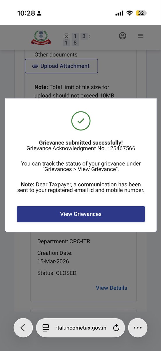 dreamluver_10's tweet photo. (Ack No: 25467566)

It’s been 9.5 months and still no progress — status remains “under processing”.

Requesting authorities to kindly look into this and resolve at the earliest.

@IncomeTaxIndia @FinMinIndia 
#IncomeTax #ITR #Grievance #Pending https://t.co/JgEUUp3PHW