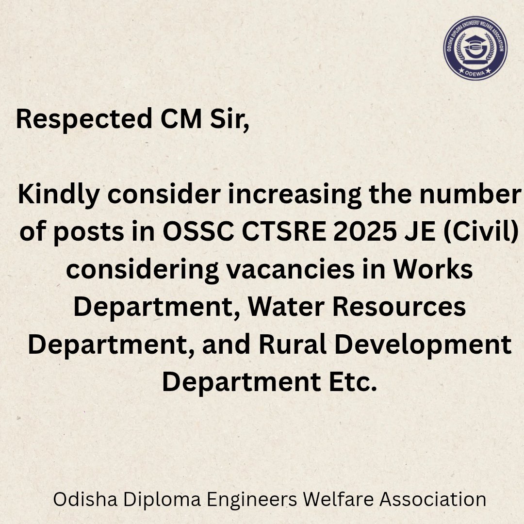 Odisha Diploma Engineers' Welfare Association tweet media