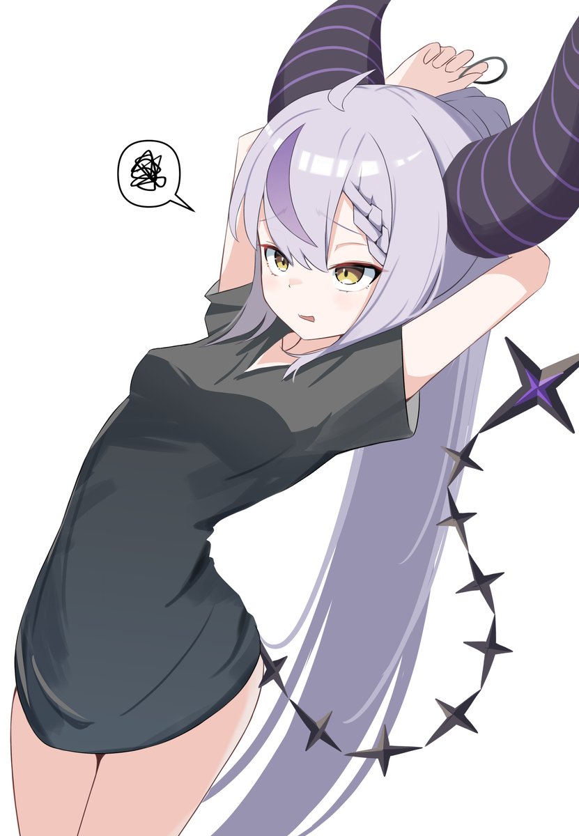 後ろ結びが難しそうなラプ様
 #laplus_artdesu