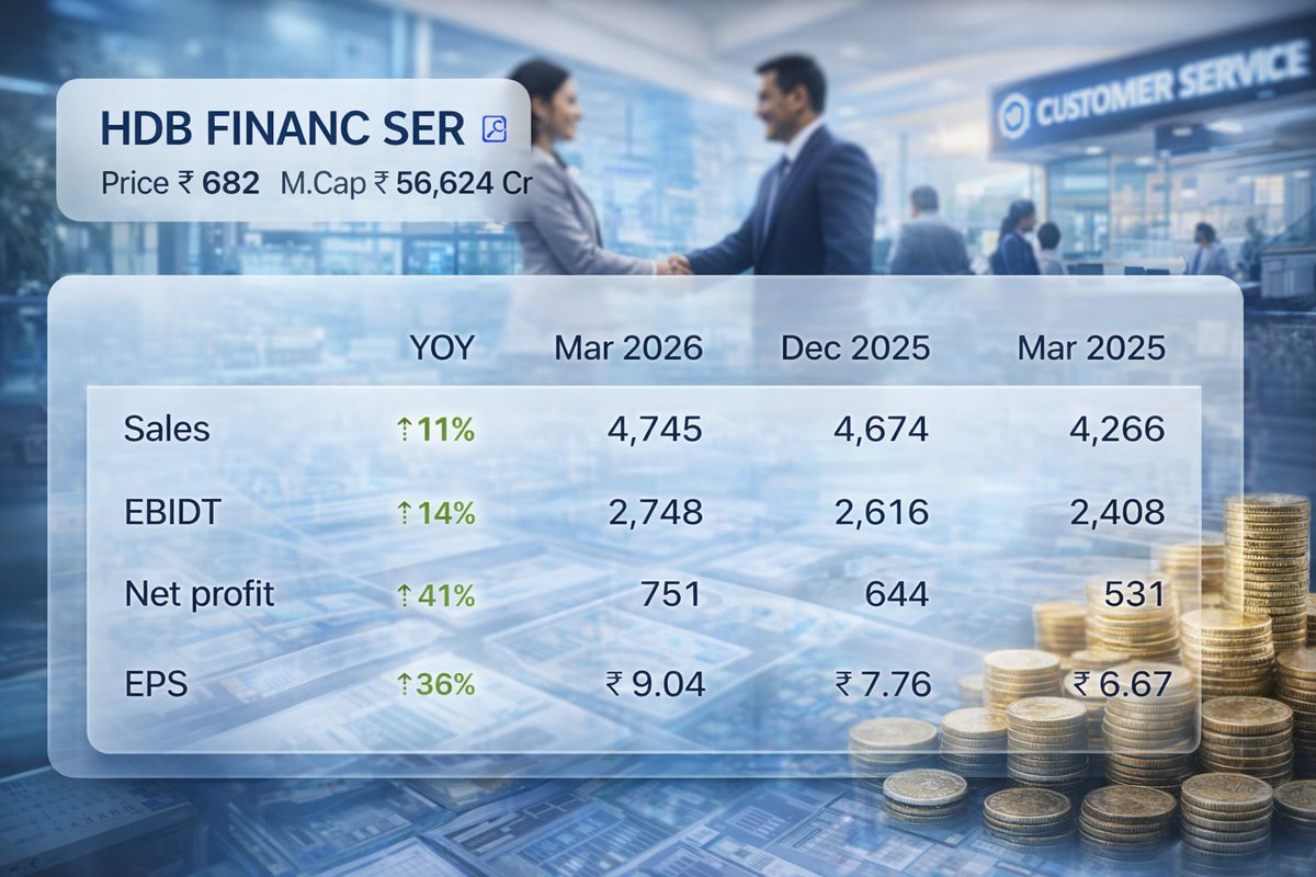 HDB Financial Services delivered strong profit growth with sales up 11% and net profit surging 41% year‑over‑year.