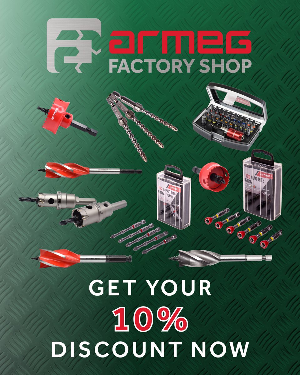 armeguk's tweet image. 🛒 Want 10% OFF? 🛒

Sign up to our mailing list and get 10% off our Factory Shop must-haves

armeg.com/shop/factory/

A deal worth grabbing 👊

👉 Head to our site to sign up

#factoryshop #discounts #moneyoff #alwaysperforms #drillbits #toolkitessentials #powertoolaccessories