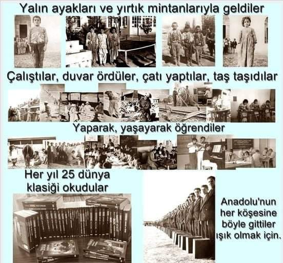 Günaydınlar güzel insanlar '' DAĞ BAŞLARINDA UNUTULMUŞ KIZDINIZ OĞULDUNUZ YAZGISINA KÜS BU TOPRAKLARDA BİRER SERÇE KUŞUYDUNUZ 17 NİSAN 1940 KÖY ENSTİTÜLERİ '' dostlukla🙏🙏🙏