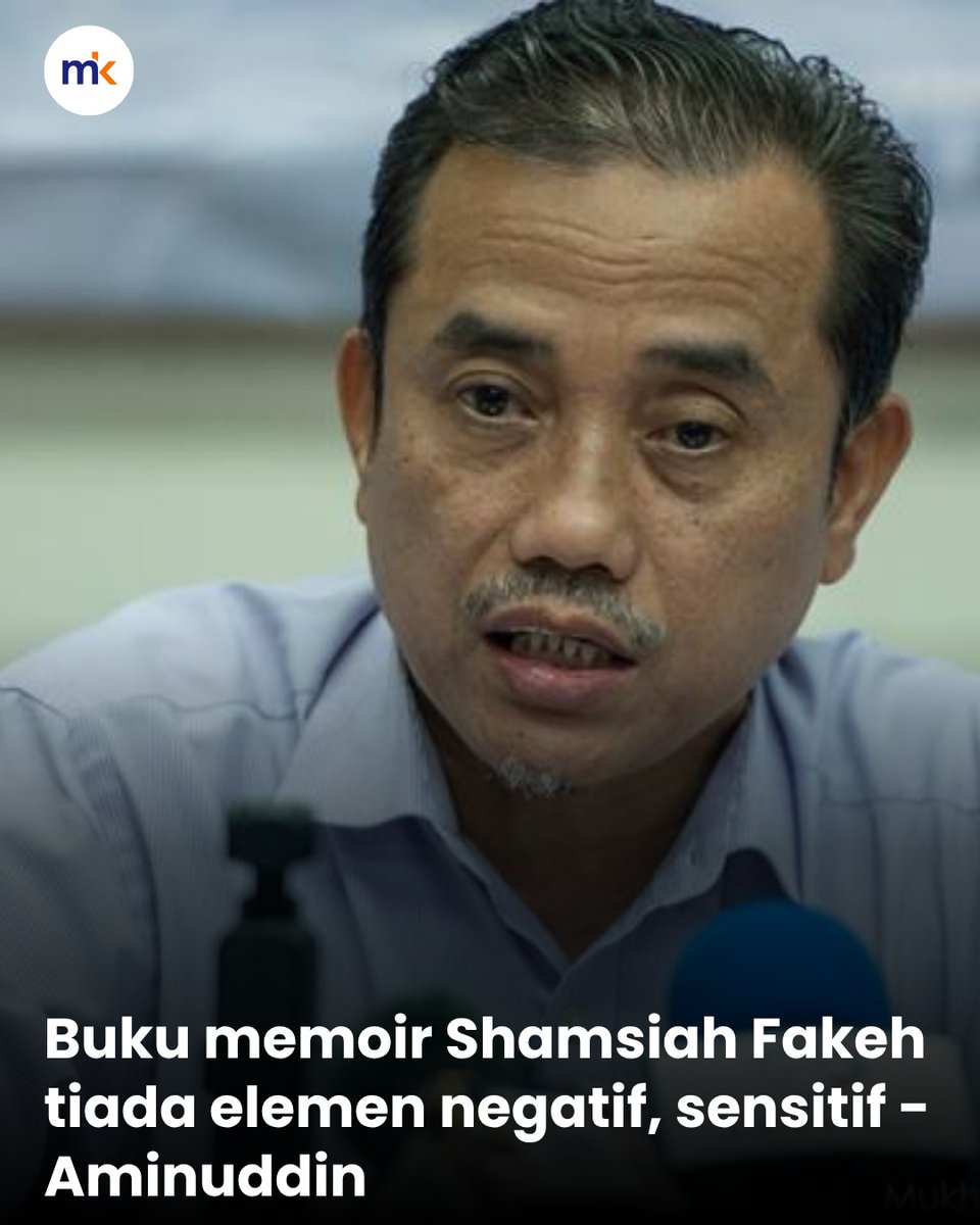 mkini_bm's tweet photo. Pengerusi Gabungan NGO Islam (Gabung), Aminuddin Yahaya menjelaskan kandungan buku memoir Shamsiah Fakeh tidak mempunyai sebarang elemen negatif dan sensitif.

Malah dia menyatakan rasa kagum dengan keberanian dan kecekalan tokoh wanita Parti Komunis Malaya (PKM) itu selepas membaca dua buku mengenainya.

“Sejujurnya saya ada memiliki buku ini dan saya tidak dapati apa-apa elemen negatif dan sensitif di dalamnya. Tidak pasti kenapa ia diharamkan.

“Saya telah membaca dua buah buku tentang Shamsiah Fakeh ini dan saya sebenarnya amat kagum dengan keberanian dan kecekalan beliau,” katanya dalam hantaran di Facebook, hari ini. 

Berita penuh: https://t.co/GKngVBvLF8