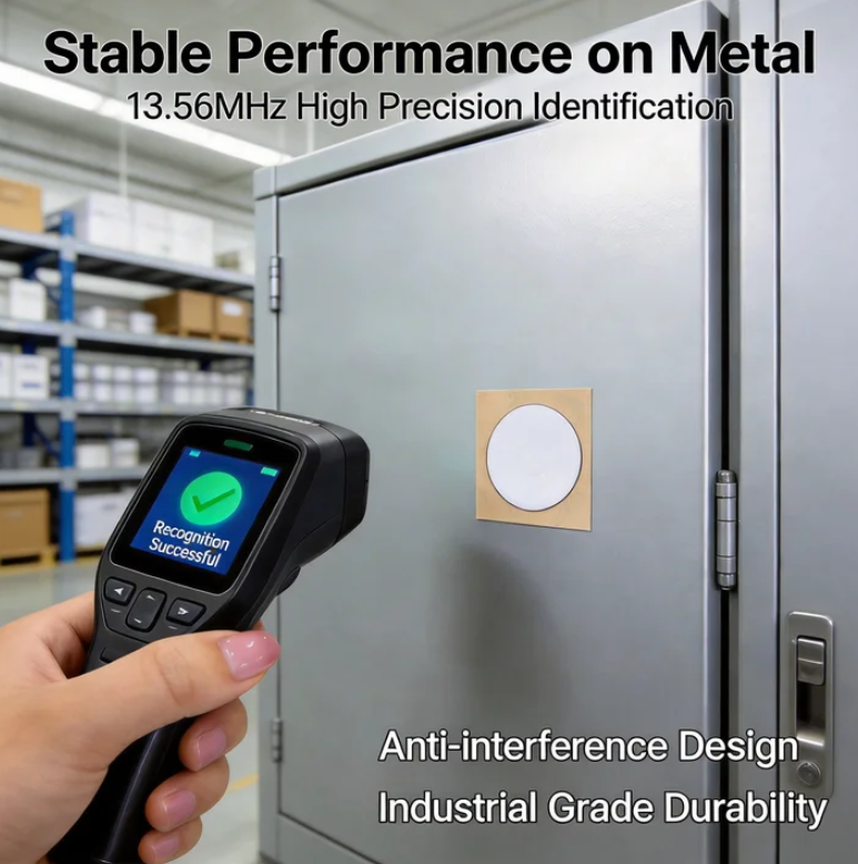 XinyeTag's tweet photo. Struggling with RFID on metal surfaces?
13.56MHz HF Anti-Metal RFID Tags — stable reading even when attached directly to metal!
✅Built-in anti-metal shielding ✅ISO 14443 / 15693 compliant ✅Waterproof, heat &amp; impact resistant
#RFID #AntiMetalRFID #AssetTracking #Smarttag https://t.co/pqGej9TIul