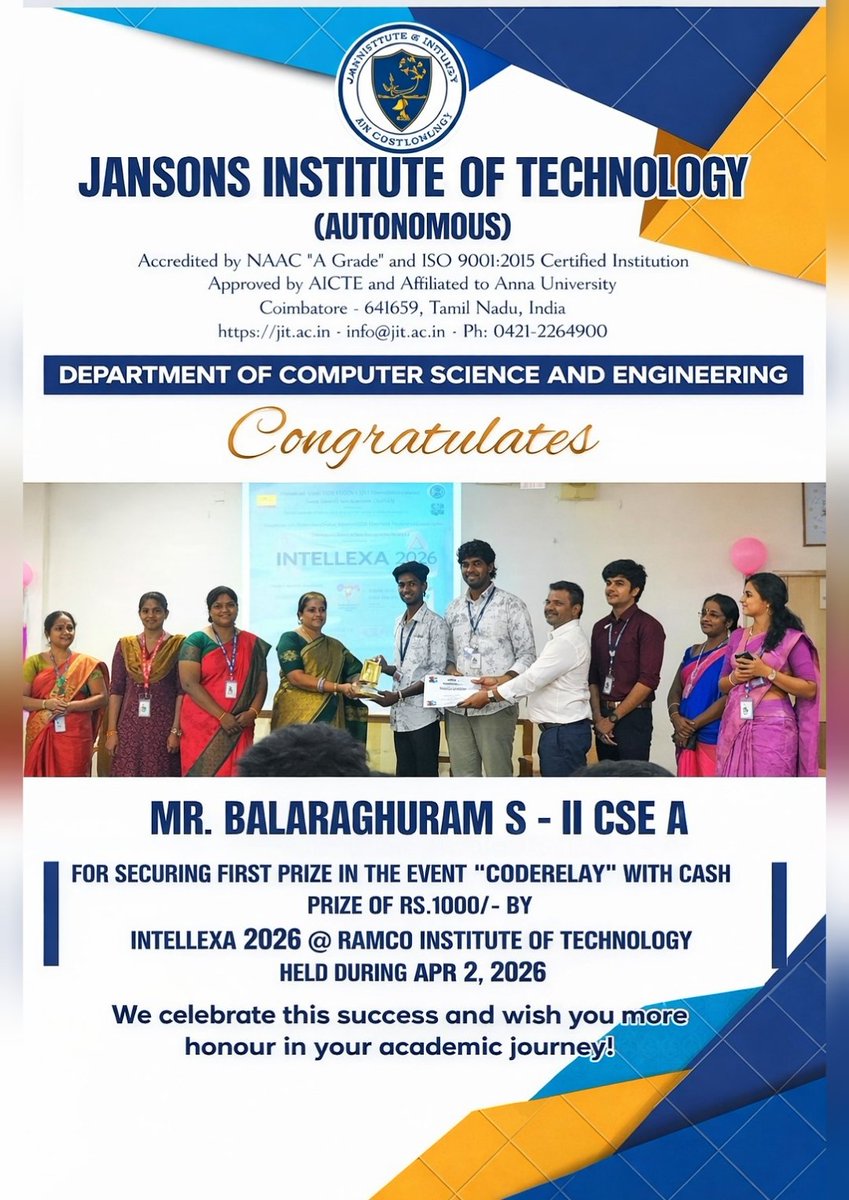 Jansons Institute of Technology tweet media