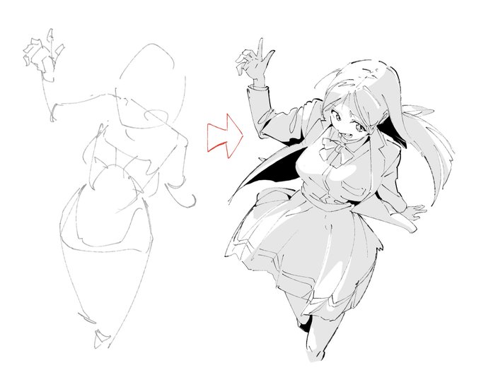 ブレザーの肩周りが描きたくて描いた絵です 