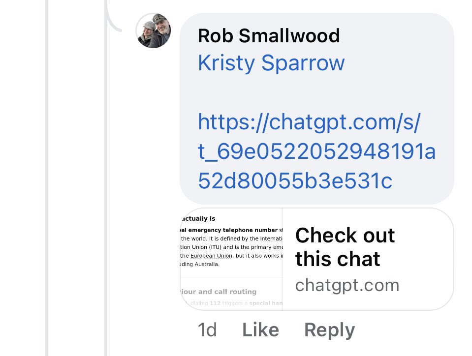 stationmum101's tweet photo. Imagine being the bloke who is arguing with Kristy Sparrow - the person who literally runs a support, advisory and advocacy group for rural, regional and remote telecommunications AND is using chatGPT to try &amp; prove his point. The audacity. 😡 https://t.co/gtm80lLsdq