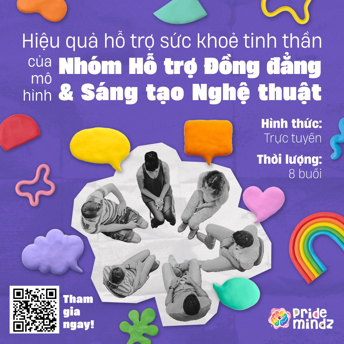 Mphm1009's tweet photo. Chào mọi người ạ,

Nhóm Hỗ trợ Tâm lý sử dụng Nghệ thuật 5 vẫn đang mở đăng ký tới hết Chủ Nhật tuần này (19/4), rất mong nhận được sự quan tâm và tham gia của mọi người 🌈

Đăng ký qua mã QR hoặc tại: https://t.co/XUUjqYYvdz https://t.co/1sJaKUg6lQ