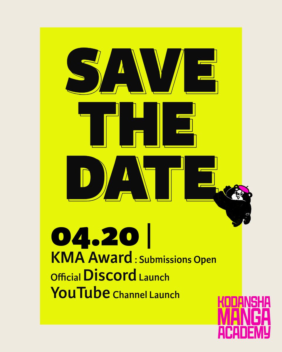 KODANSHA_KMA's tweet image. Just 3 more days!
#KodanshaMangaAcademy #KMA #Kodansha #KMAAward