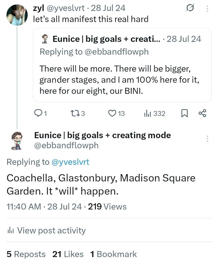 Eunice | big goals + creating mode tweet media