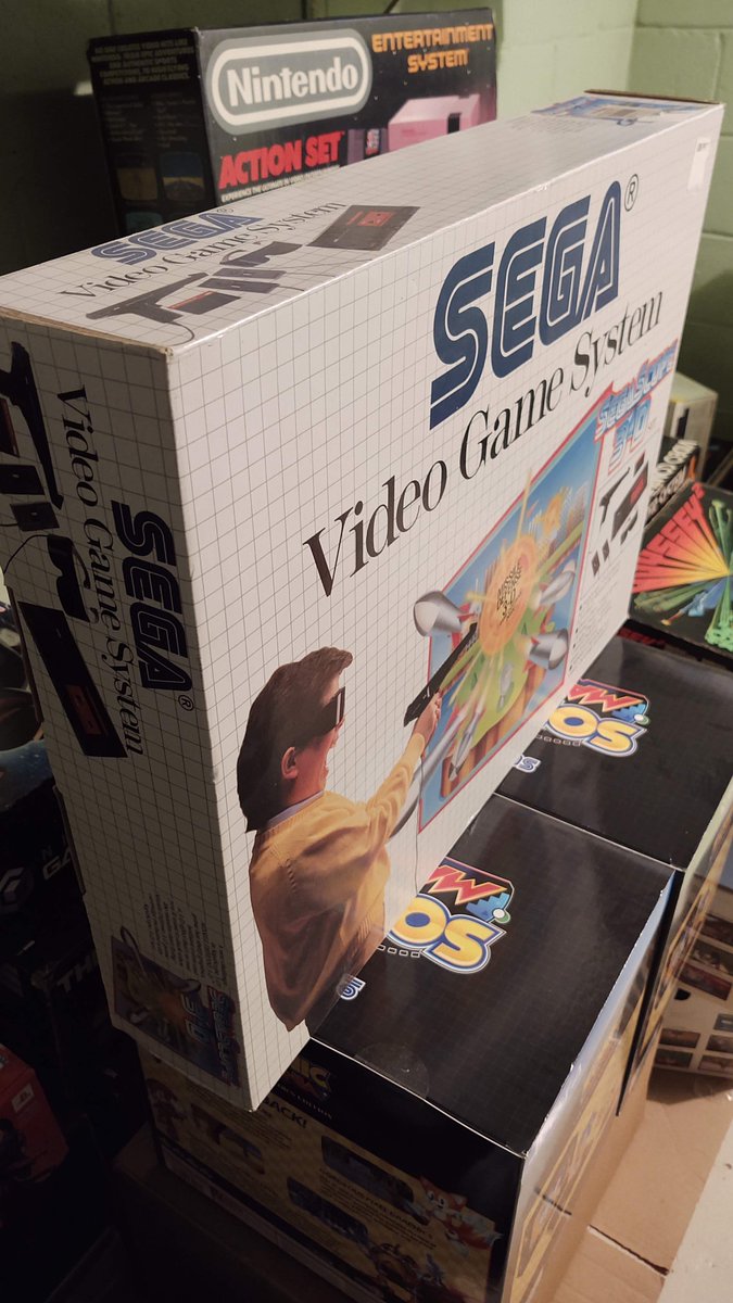 L1Games's tweet image. A killer piece of Sega history right here! the Sega Master System SegaScope 3-D bundle. Still one of the coolest ways Sega showed off 3D before it was cool. #Sega #MasterSystem #SegaScope3D #RetroGaming #VideoGames #GamingHistory