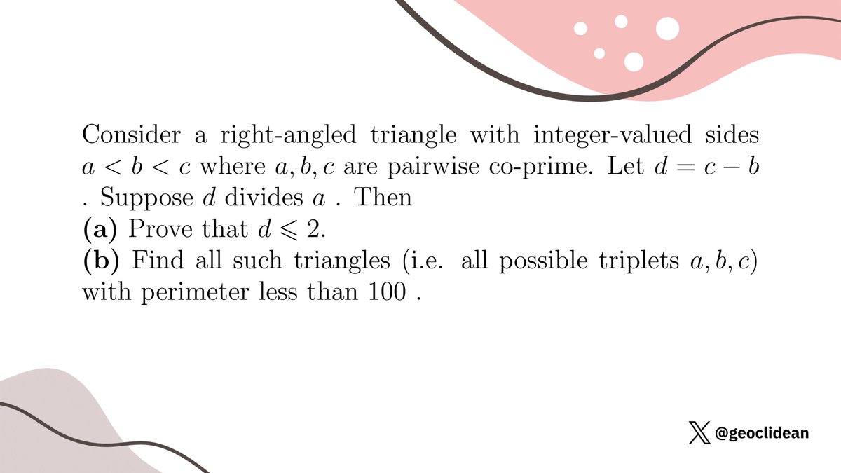 geoclidean's tweet image. ISI 2020 : Problem 7
#Isi #2020 #NumberTheory