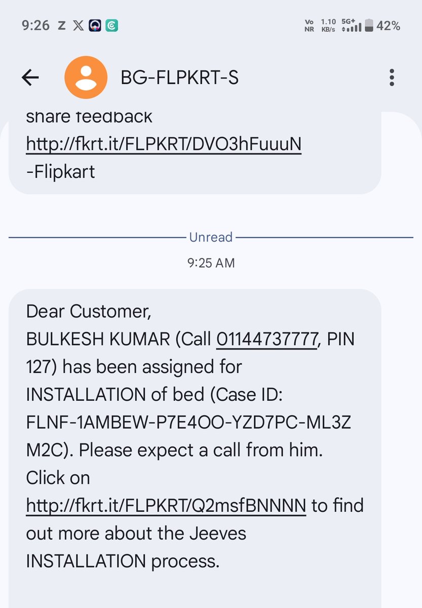 SandyJewaliya's tweet photo. @flipkartsupport @Flipkart Today' is 1 month above 
And till now no installation of my product 
Flipkart Jeeves daily give this person BULKESH KUMAR to install my product 
But he refused daily and this happening from last 1 month...
No solution from flipkart 
Worst flipkart https://t.co/UhJhQx6xoM